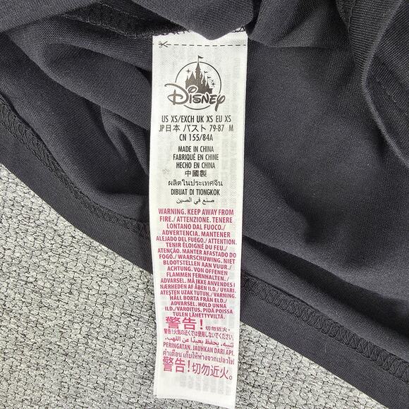 DISNEY PARKS WOMENS J’ADORE MICKEY MOUSE BLACK POCKET T-SHIRT SIZE X-SMALL - Picture 5 of 10